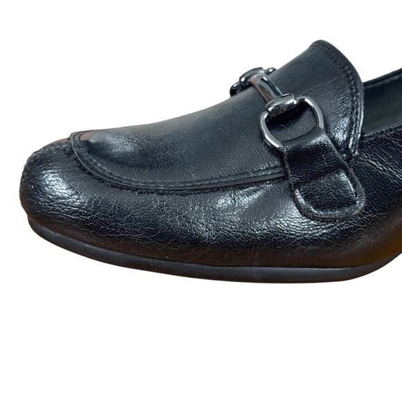 A2 Aerosoles Heelrest Love Spell Black Horse Bit Wedge Loafers Slip On Shoes 8.5 - Picture 5 of 16